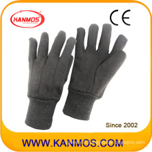Industrial Safety Brown Knitted Cuff Cotton Hand Work Gloves (41009)
